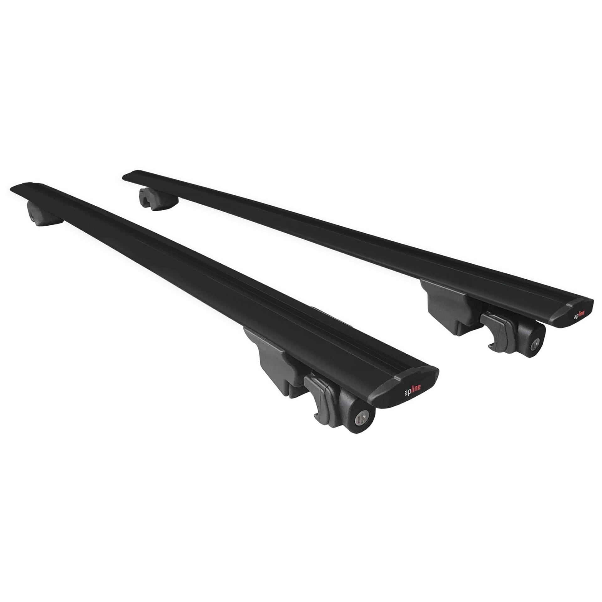 Kompatibel mit BMW X6 (F16) 2015-2019 Dachträger Hook Gepäckträger Relingträger mit Schlüssel Alu SCHWARZ von re&ar tuning