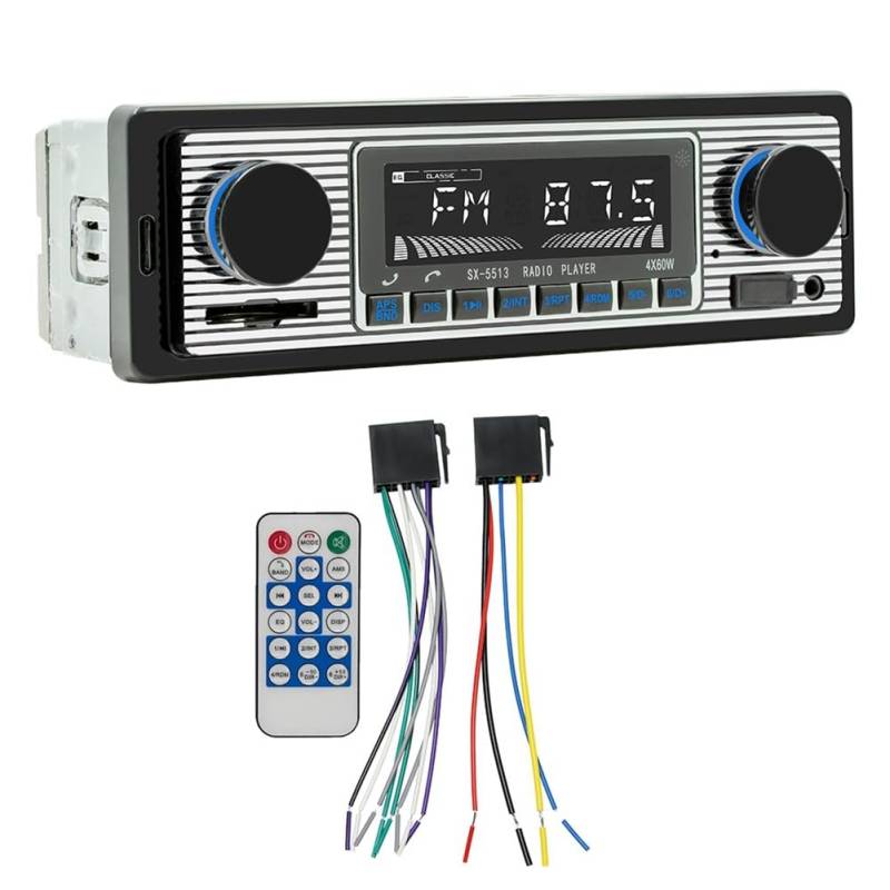 reamhome 4-Kanal-60-W-Bluetooth-Autoradio, Auto-MP3-Player, Plug-In-U-Disk-Autoradio mit Verdrahtungsschutzfunktion für das Auto von reamhome