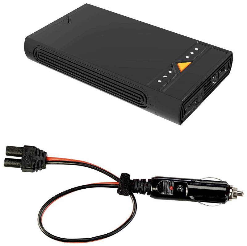 revolt Batterie Starthilfe: 3in1-Kfz-Starthilfe und USB-Powerbank mit LED-Leuchte, 15.300 mAh (Starthilfe Auto, Autobatterie, 12V Zigarettenanzünderbuchse) von revolt