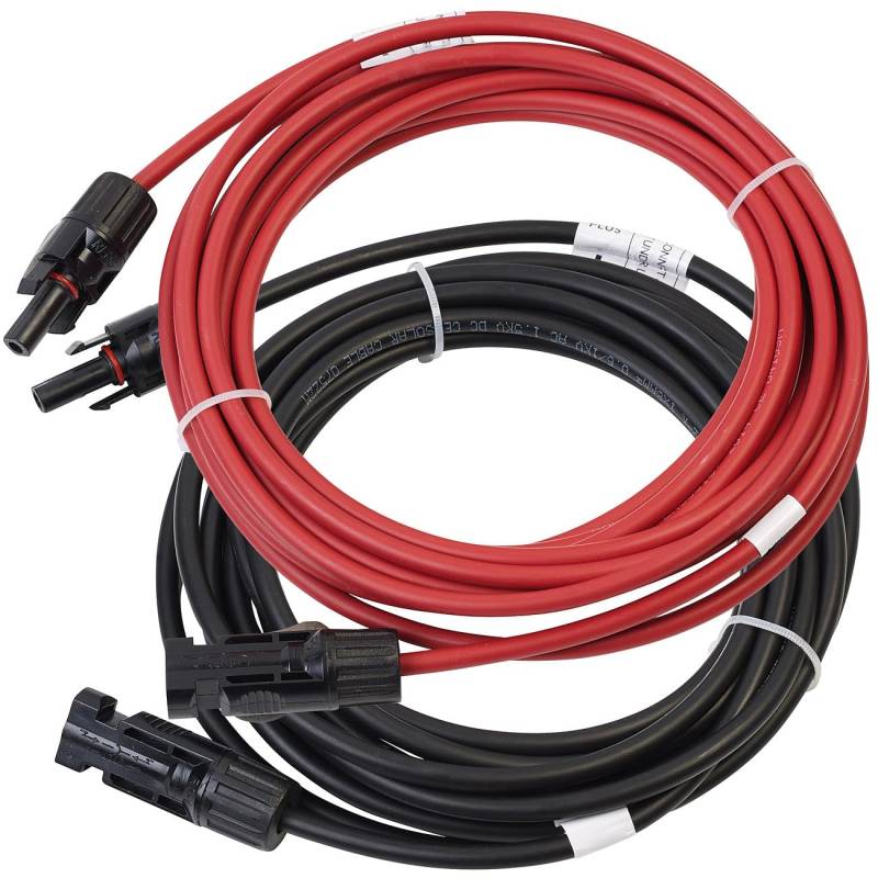 revolt Solar Kupferkabel: Solar-Verlängerungskabel, MC4-kompatibel, 2x 6 mm² (10 AWG), 5 m, IP68 (PV Kabel, Solarverlängerungskabel, Verlängerung) von revolt