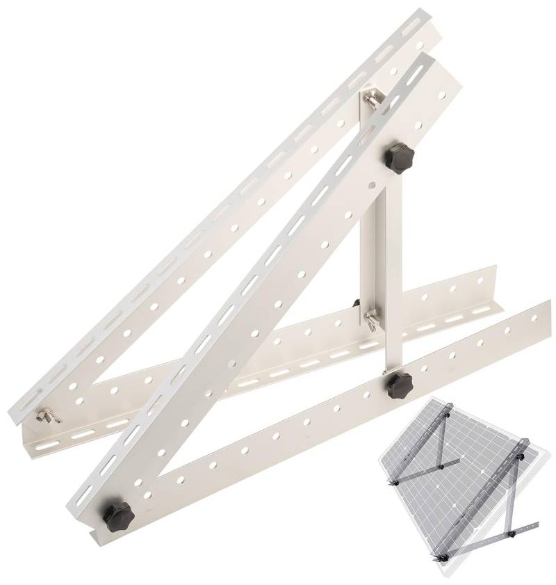 revolt Solarhalterungen Wand: Verstellbare Aluminium-Solarpanel-Halterung, 22" / 55,6 cm, bis 150 kg (Photovoltaik Halterung Wand, Solarmodul Aluminium Halterungen, Balkonkraftwerk) von revolt