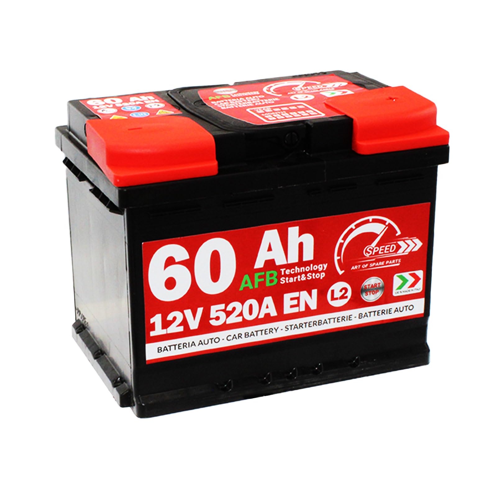 AUTOBATTERIE SPEED L2 AFB Technologie - 12V 60Ah 520A +DX AUTOBATTERIE SPEED L2 AFB Technologie - 12V 60Ah 520A +DX von ricambi auto smc