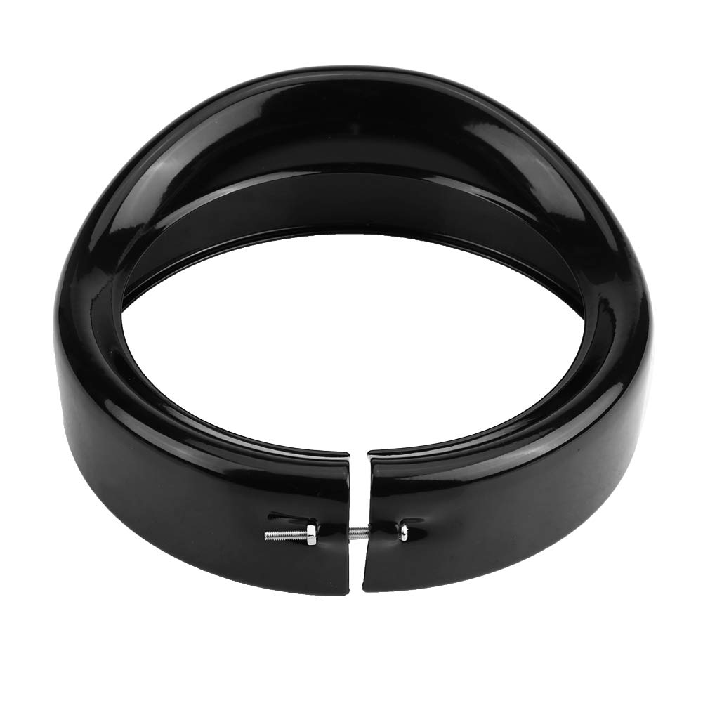 Akozon 7 Zoll Chrom Motorrad Schwarz Scheinwerfer Felgenring Halterung Visier-Stil Scheinwerfer Trim Ring Motorrad Scheinwerfer Zierring Abdeckung für FLD Trike Road King Akozon 7 Zoll Chrom Motorrad Schwarz Scheinwerfer Felgenring Halterung Visier-Stil Scheinwerfer Trim Ring Motorrad Scheinwerfer Zierring Abdeckung für FLD Trike Road King von Akozon