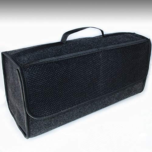 rm-style große Schwarze Filz Kofferraum Tasche Werkzeugtasche mit Klettstreifen 48 x 15 x 25cm von rm-style