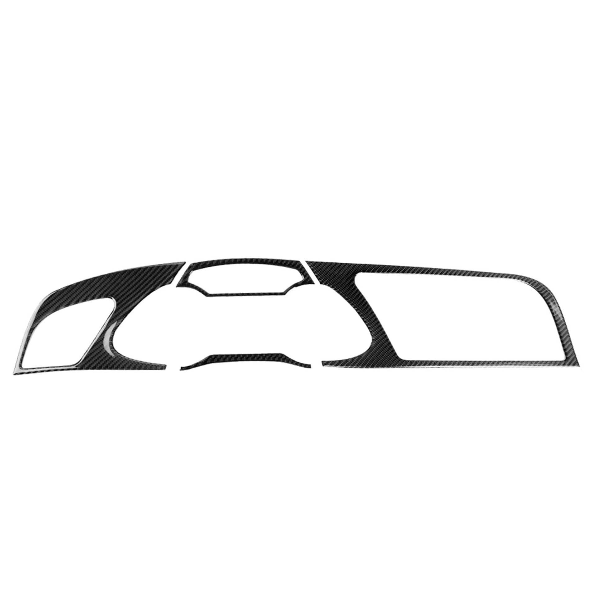 rrx Kohlefaser Innenverkleidung Rahmen Abdeckung Verkleidung kompatibel mit Audi A4 B8 2009-2010 (Armaturenbrett Instrument Tachometer Panel B) von rrx