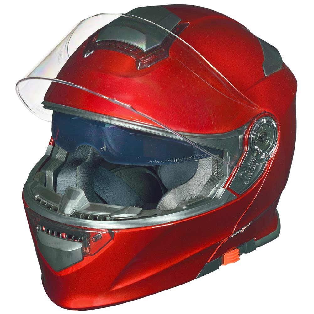 RS-983 Bluetooth Klapphelm Motorradhelm Conzept Motorrad Modular Helm rueger, Farbe:Rot, Größe:L (59-60) von rueger-helmets
