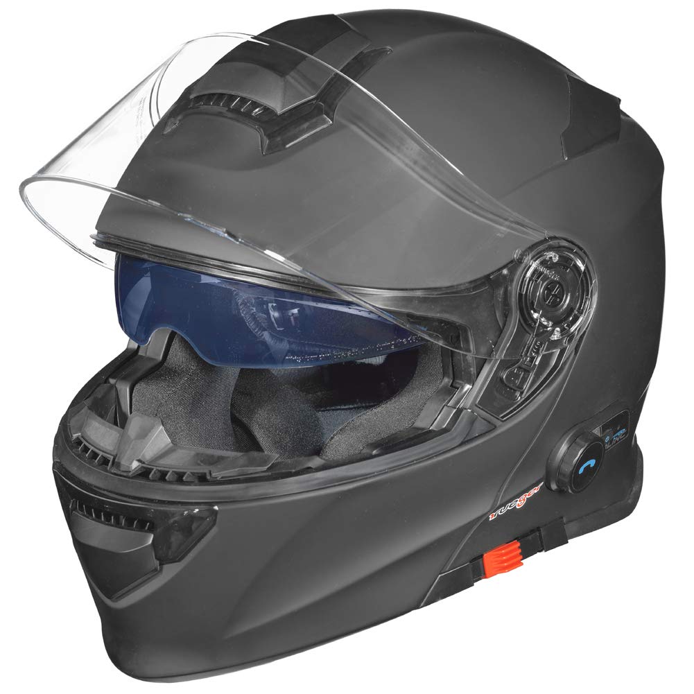 RS-983 Bluetooth Klapphelm Motorradhelm Conzept Motorrad Modular Helm rueger, Farbe:Schwarz Matt, Größe:M (57-58) von rueger-helmets