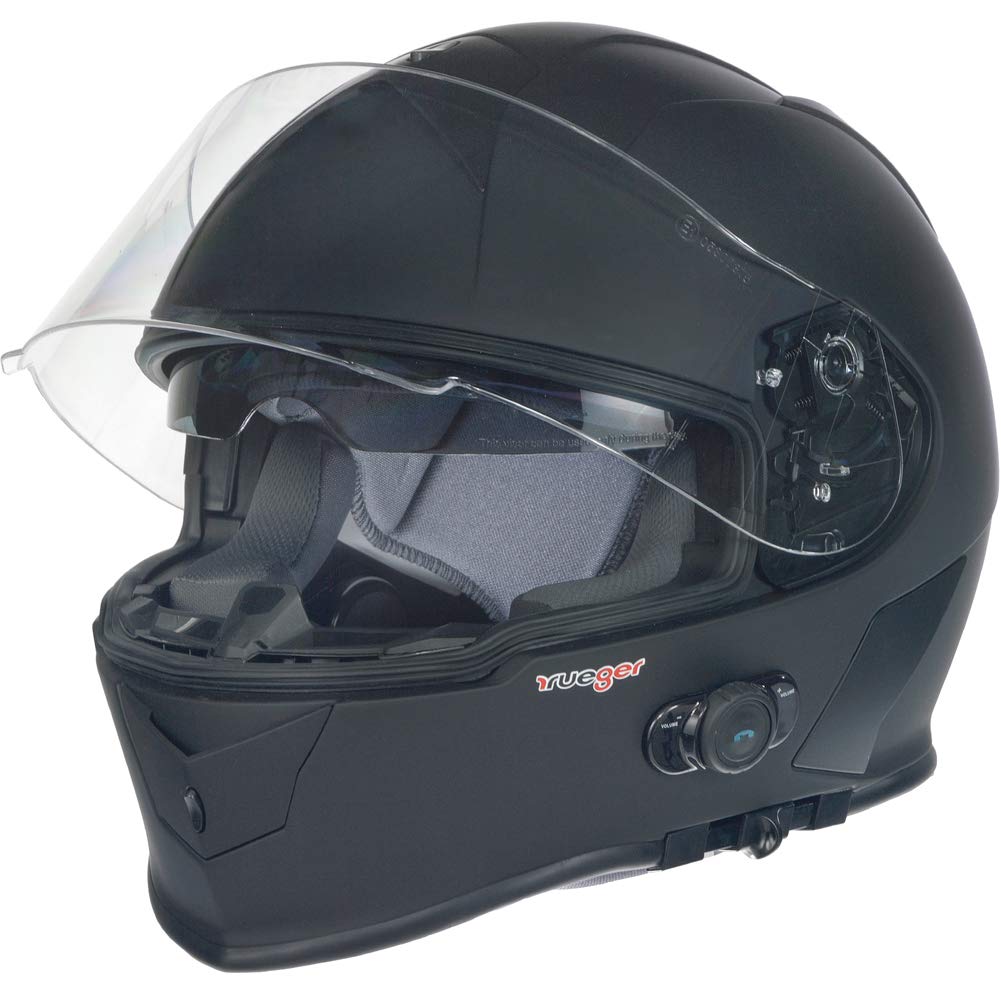RT-770 Bluetooth Integralhelm Motorradhelm Integral Motorrad Quad Helm rueger, Größe:XS (53-54), Farbe:Matt Schwarz von rueger-helmets