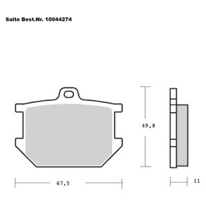 Saito Bremsbeläge Organisch Mit ABE Diverse Modelle von Saito
