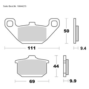 Saito Bremsbeläge Organisch Mit ABE Diverse Modelle von Saito
