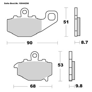 Saito Bremsbeläge Organisch Mit ABE Diverse Modelle von Saito