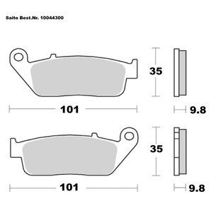 Saito Bremsbeläge Organisch Mit ABE Diverse Modelle von Saito