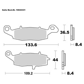 Saito Bremsbeläge Organisch Mit ABE Diverse Modelle von Saito