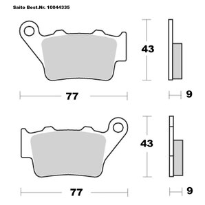Saito Bremsbeläge Organisch Mit ABE Diverse Modelle von Saito