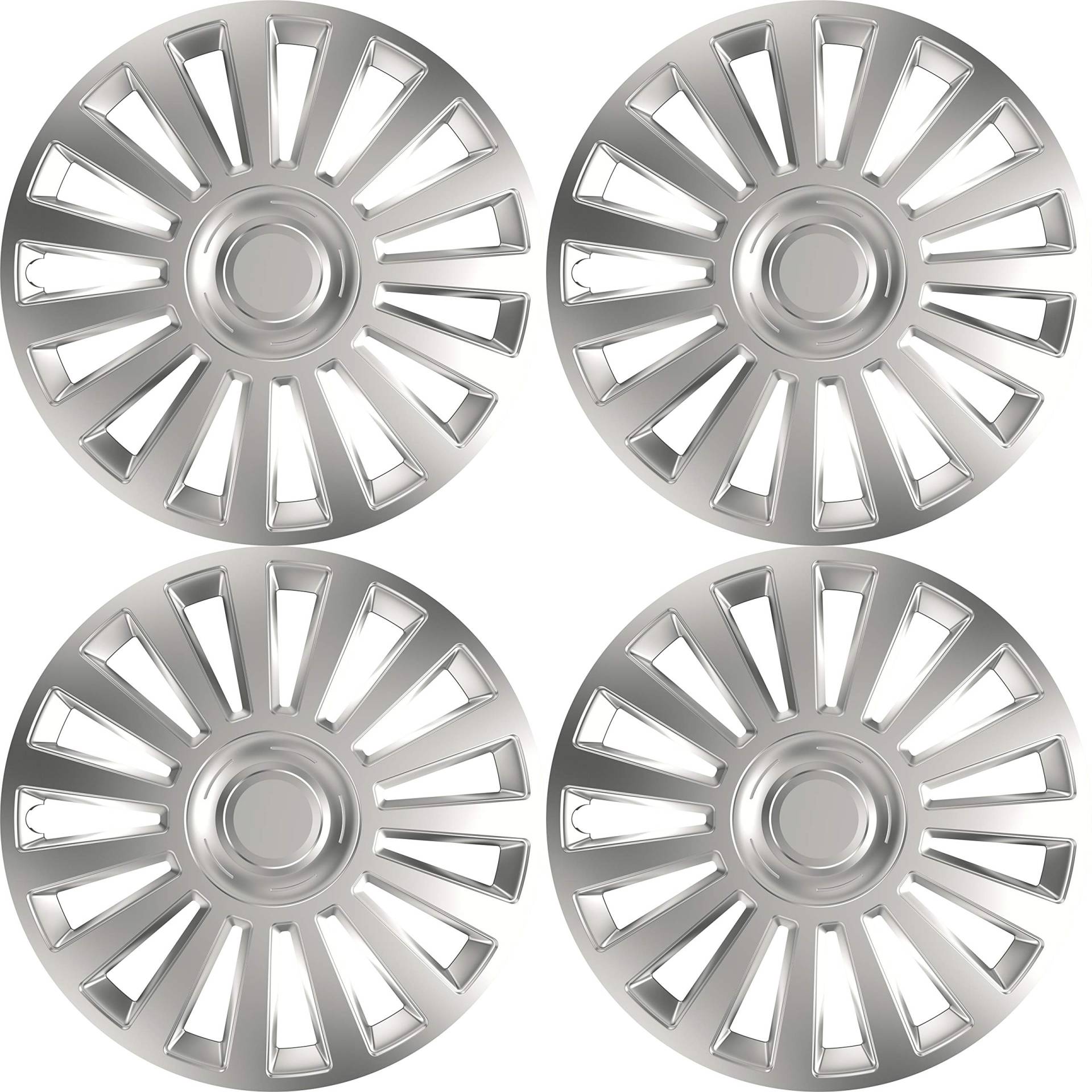 Sakura LUXURY14 Sakura Radzierblende Radkappe Set von 4 Passform Universal, Silber Metallic, 14 Zoll Sakura LUXURY14 Sakura Radzierblende Radkappe Set von 4 Passform Universal, Silber Metallic, 14 Zoll von VERSACO