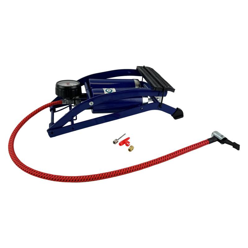 Sakura PG270TWN Fußluftpumpe, 2 Zylinder, mit Druckmesser von sakura