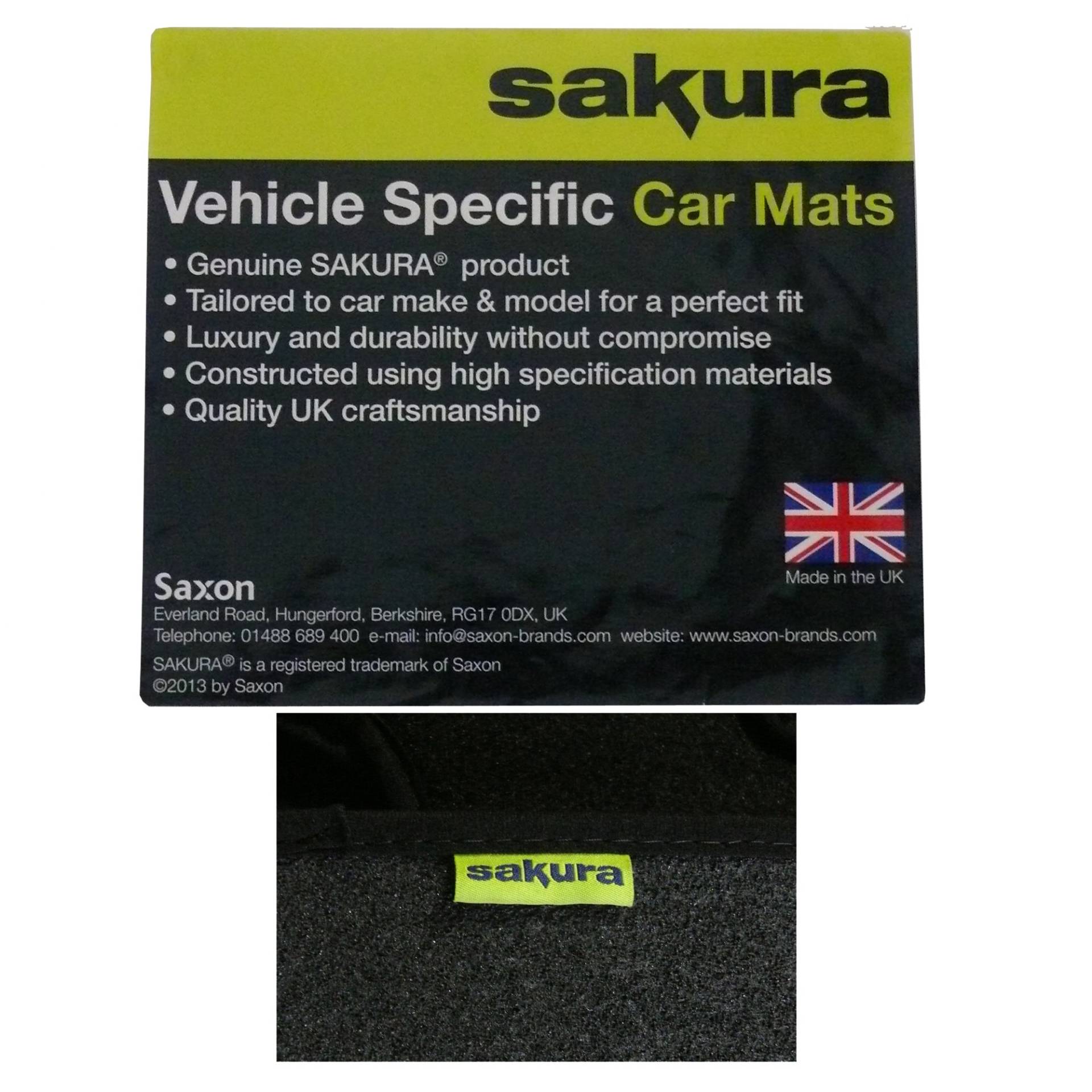 Sakura SS4979 Teppich-Fußmatte, schwarzer Rand von sakura