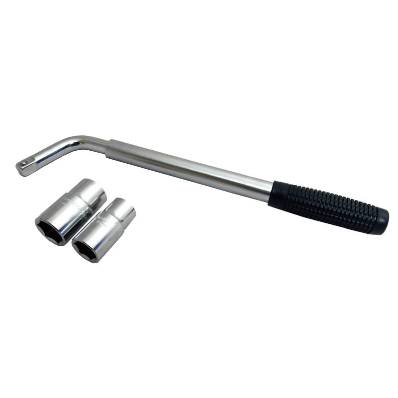 Sakura SS5324 Auto-Radmutternschlüssel – ausziehbarer Griff – Stecknussgrößen 17 mm, 19 mm, 21 mm, 23 mm – passend für alle gängigen Fahrzeuge, Black von sakura
