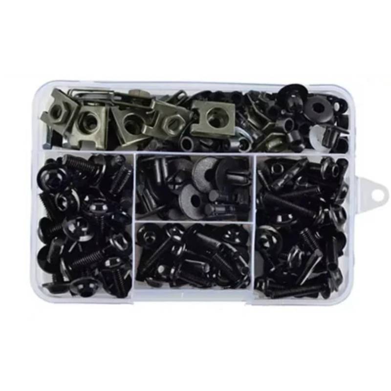 sanehou Motorcycle Schrauben Klemmen Kompatibel Mit Aprilia Für Rs125 Für Sr50 Für Rsv4 Motorrad-Verkleidungsschrauben-Set Karosserie-Schrauben Mutter Motorrad-Batterie-Anschlussschrauben(Black) von sanehou
