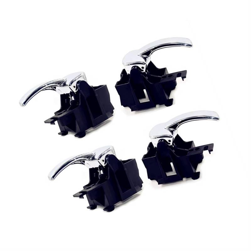 sanehou Türgriff Innen Auto Kompatibel Mit Nissan Für Navara D40 2004-2014 4 Stück Vorne Hinten Links Rechts Auto-Innentürgriff Knopfschlossabdeckung 806714X02B 806704X02B von sanehou
