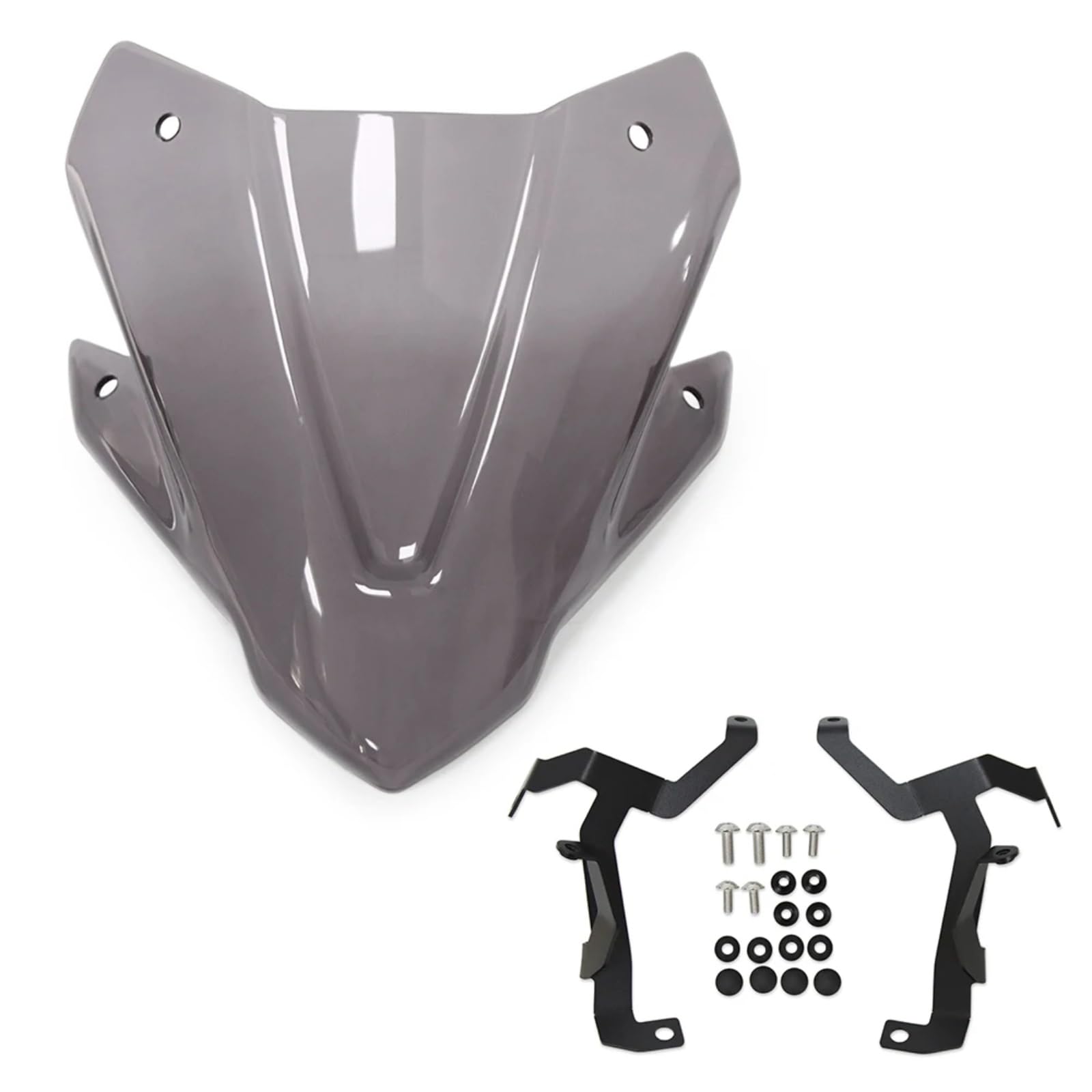 sanehou Windschild Motorrad Für CB750 Für Hornet 2023 2024 Motorrad Zubehör Windschutzscheibe Verlängerung Spoiler Deflektor Windschutzscheibe Motorrad Windabweiser(Smoke Gray) von sanehou