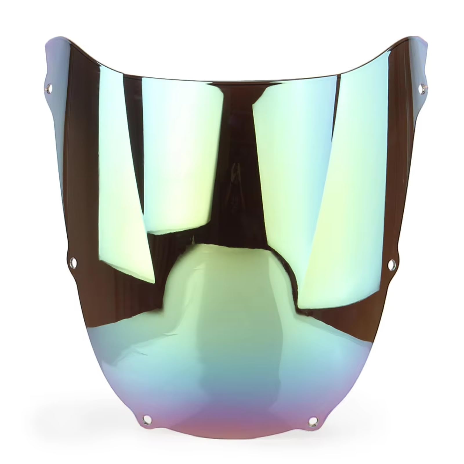 sanehou Windschild Motorrad Für Ninja Für ZX-6R 1998 1999 Motorrad Zubehör Ersatz Motorrad Windschutzscheibe Windschutzscheibe Double Bubble Motorrad Windschutzscheibe Spoiler(Iridium) von sanehou