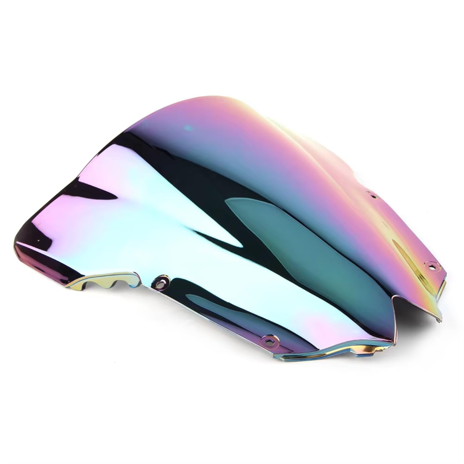 sanehou Windschild Motorrad Kompatibel Mit Yamaha Für YZF-R6 600 2008 2009 2010 2011 2012 2013 2014 2015 2016 Motorrad Windschutzscheibe Windschutzscheibe Double Bubble(Deep-Iridium) von sanehou