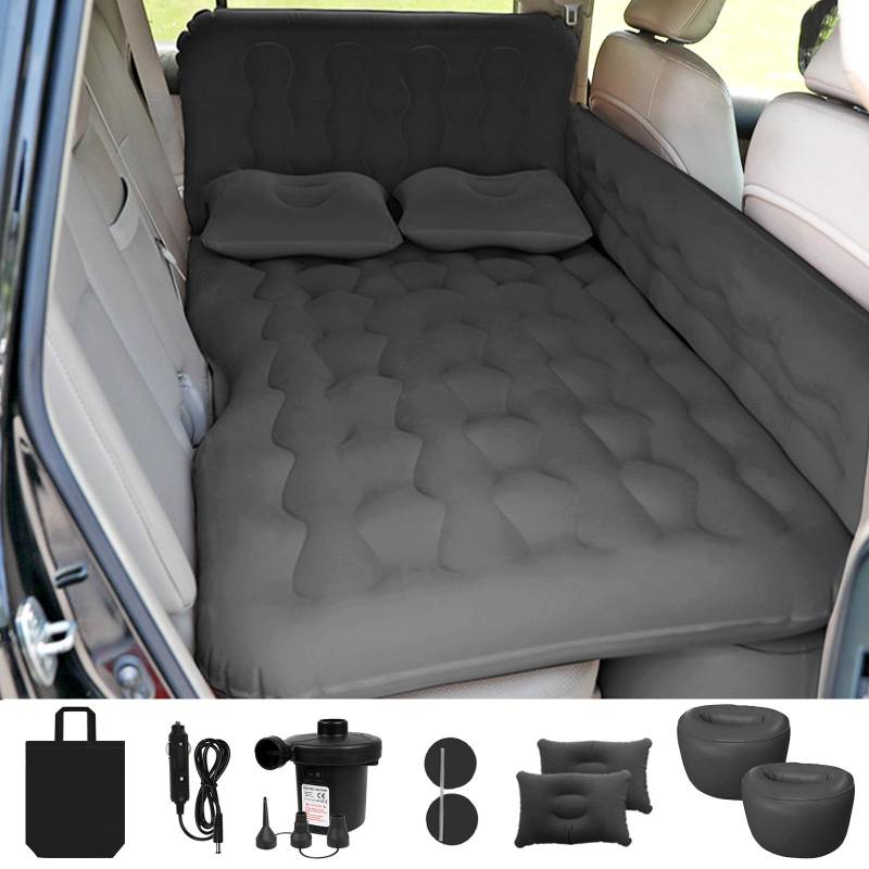 sanheshun Auto Matratze, Auto Luftmatratze Mit Luftpumpe - Zwei Luftkissen, Zwei Fußrasten Und Aufbewahrungstasche - Perfekt Für Outdoor-Reisen von sanheshun