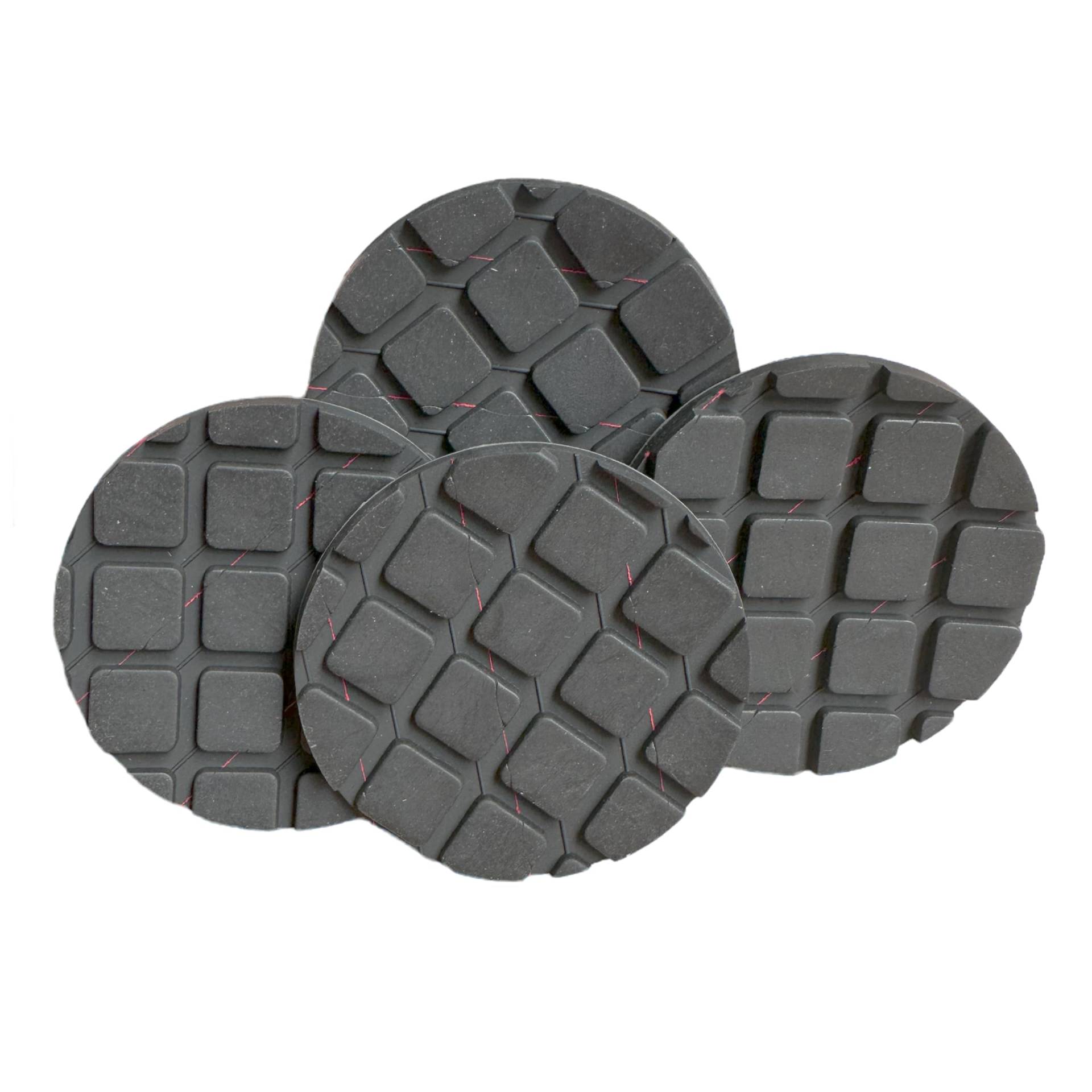Gummiunterlage Verschiedene Größen und Stärken Gummiunterleger Gummiauflage Raute Gummipuffer (4 Stück, 80x8mm) von sarian