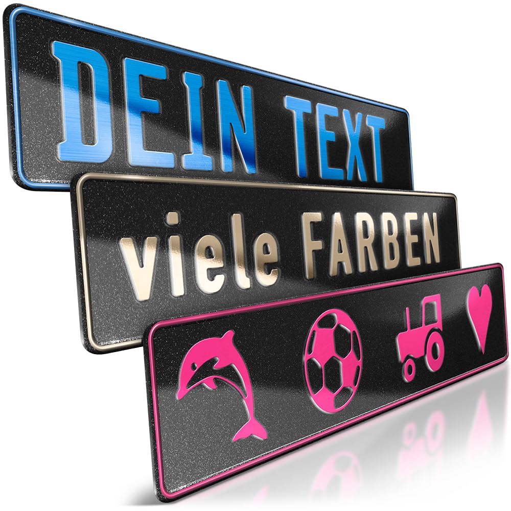 schildEVO 1 Fun-Schild geprägt | Schwarz Glitter mit Wunschtext bis zu 16 Zeichen | Aluminium Namensschild | Individuelles Fun-Kennzeichen | Bohrlöcher & Saugnäpfe schildEVO 1 Fun-Schild geprägt | Schwarz Glitter mit Wunschtext bis zu 16 Zeichen | Aluminium Namensschild | Individuelles Fun-Kennzeichen | Bohrlöcher & Saugnäpfe von schildEVO