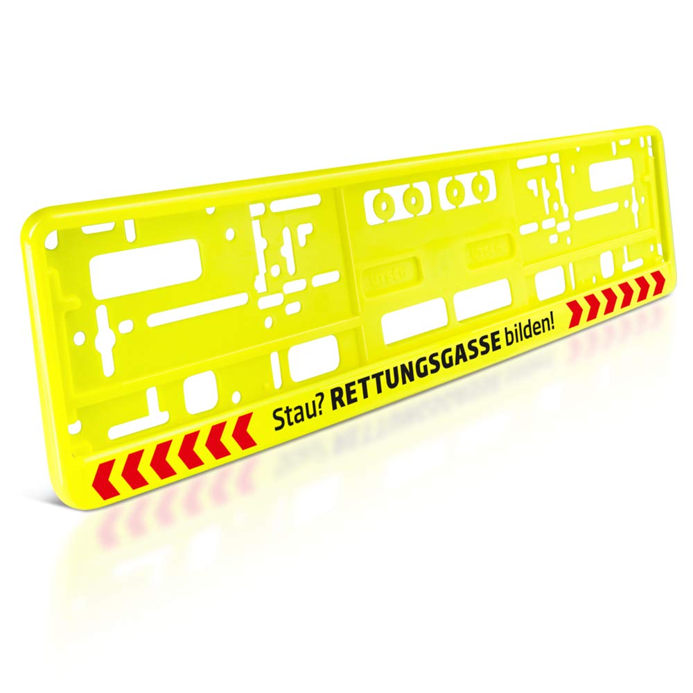 schildEVO 1 Kennzeichenhalter | Stau? RETTUNGSGASSE BILDEN! | NEON-GELB | Nummernschildhalter | Kennzeichenrahmen | DHL-Versand | TYP E schildEVO 1 Kennzeichenhalter | Stau? RETTUNGSGASSE BILDEN! | NEON-GELB | Nummernschildhalter | Kennzeichenrahmen | DHL-Versand | TYP E von schildEVO