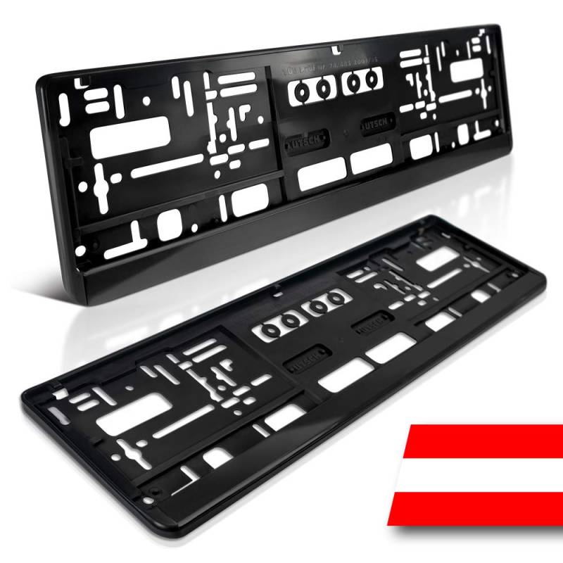 schildEVO 2 Kennzeichenhalter AT | für ÖSTERREICH | SCHWARZ | Nummernschildhalter | Kfz Nummernschildhalterung von schildEVO