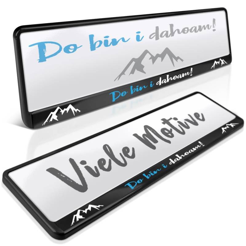 schildEVO 2 Kennzeichenhalter | FREISTAAT Bayern 07 | Dahoam | Hoamat | Alpen | Servus | München | by | Nummernschildhalter | Kennzeichenrahmen | Auto PKW Kfz | DHL-Versand von schildEVO