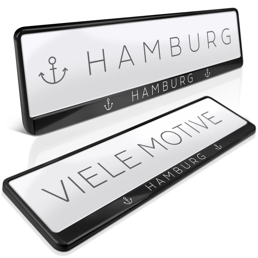 schildEVO 2 Kennzeichenhalter | Hamburg 01 | Moin Hansestadt | Alster | St. Pauli Reeperbahn | HH | Nummernschildhalter | Kennzeichenrahmen | Auto PKW Kfz | DHL-Versand schildEVO 2 Kennzeichenhalter | Hamburg 01 | Moin Hansestadt | Alster | St. Pauli Reeperbahn | HH | Nummernschildhalter | Kennzeichenrahmen | Auto PKW Kfz | DHL-Versand von schildEVO