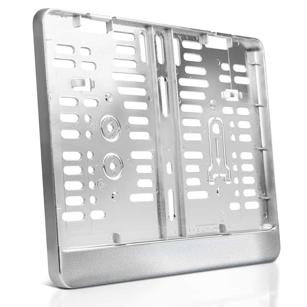 Kennzeichenhalter | 280 x 200 mm | Chrom Look mattiert | Motorrad | Roller Quad Anhänger LKW SUV | Silber | DHL-Versand Kennzeichenhalter | 280 x 200 mm | Chrom Look mattiert | Motorrad | Roller Quad Anhänger LKW SUV | Silber | DHL-Versand von schildEVO