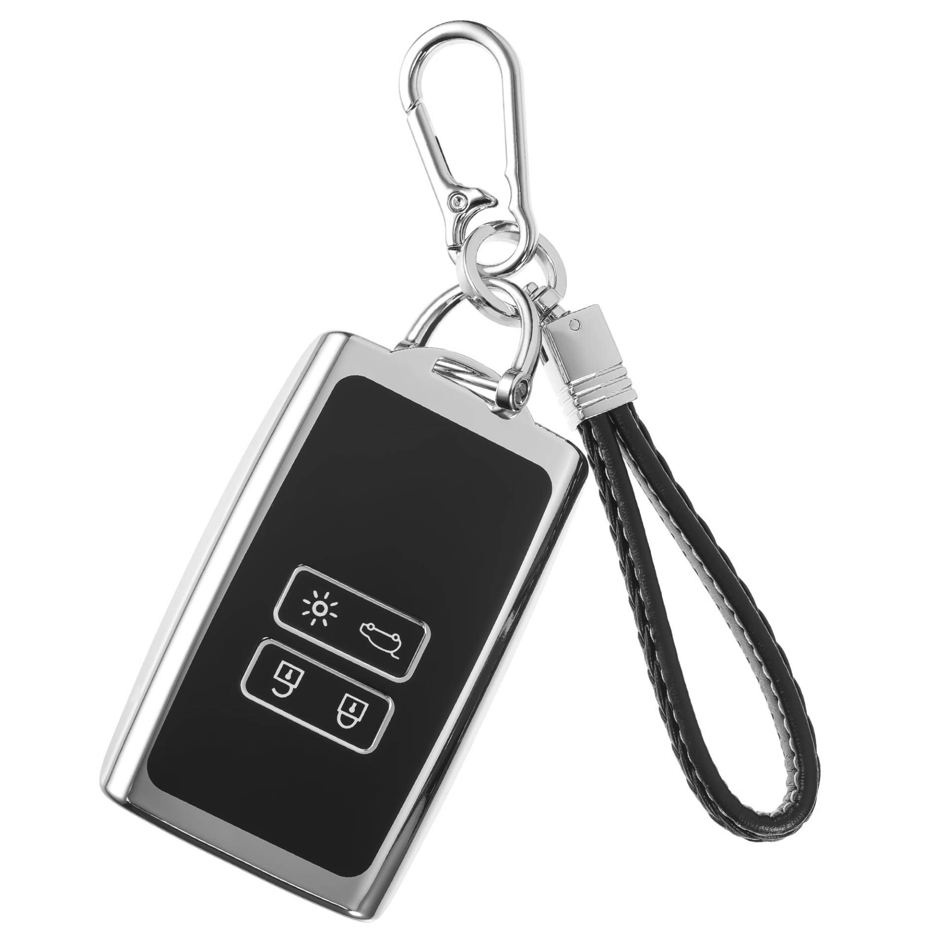 Autoschlüssel Hülle Cover Kompatibel für Renault Arkana Clio Koleos Megane Duster Kadjar Talisman Captur Espace 4 Tasten Auto Schlüssel Schlüsselcover TPU Schlüsselhülle mit Schlüsselanhänger Silber Autoschlüssel Hülle Cover Kompatibel für Renault Arkana Clio Koleos Megane Duster Kadjar Talisman Captur Espace 4 Tasten Auto Schlüssel Schlüsselcover TPU Schlüsselhülle mit Schlüsselanhänger Silber von sdhiiolp