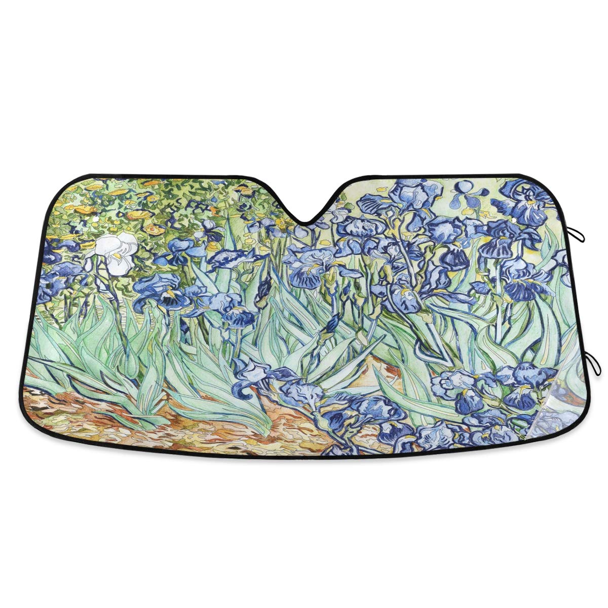 senya Auto-Windschutzscheiben-Sonnenschutz Irises Vincent Van Gogh Muster, blockiert Sonnenblende, faltbar, hält Ihr Fahrzeug kühl, passend für Windschutzscheiben der meisten Größen senya Auto-Windschutzscheiben-Sonnenschutz Irises Vincent Van Gogh Muster, blockiert Sonnenblende, faltbar, hält Ihr Fahrzeug kühl, passend für Windschutzscheiben der meisten Größen von senya