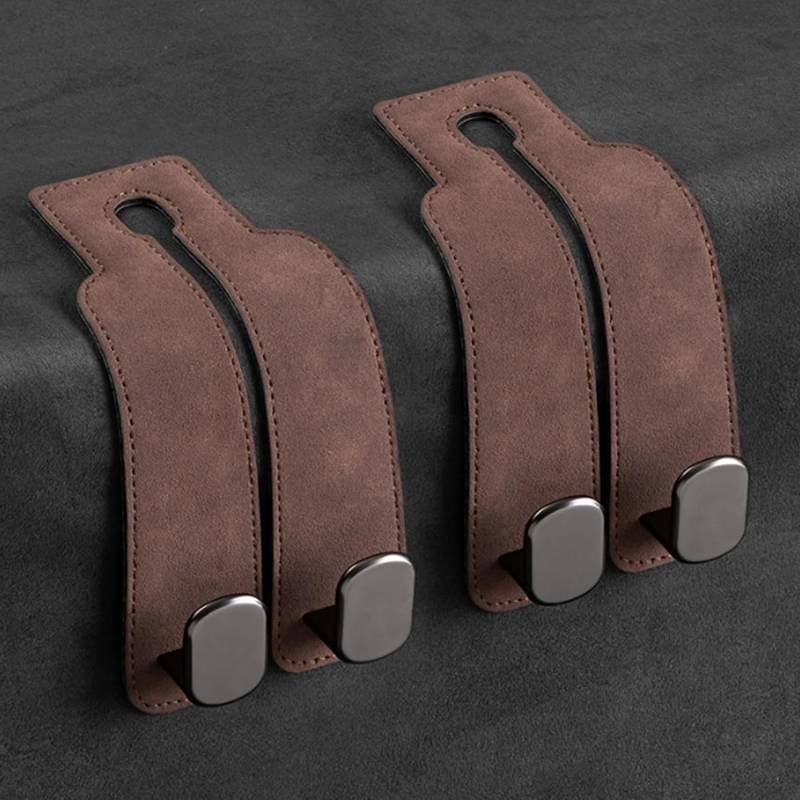 2 Stücke Auto Lagerung Haken Universal Autositz Doppelhaken für Kopfstütze Leder Aufbewahrungshaken Rückenlehnenhaken Auto-Rücksitzhaken für Handtaschen & Geldbörsen Praktisches Auto Gadgets Innenraum von sevenmetre