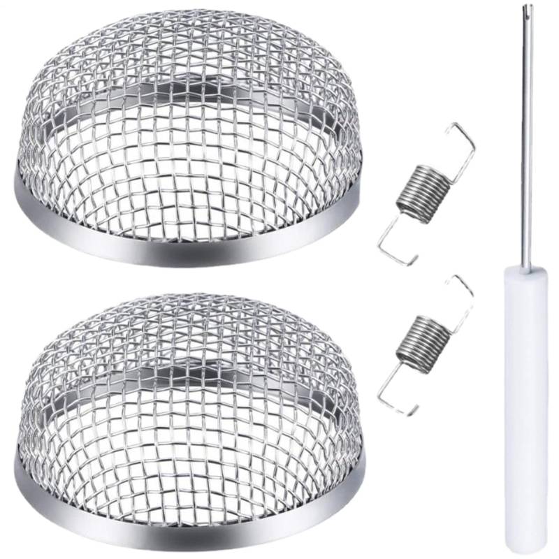 Vent Cover, 2 Pieces Stainless Steel Furnace Screen, Auto Curtains Ventilation Guards, Long Lasting Trailer Vent Protection for Living Space, Parking, Travel, Camping von shjxi