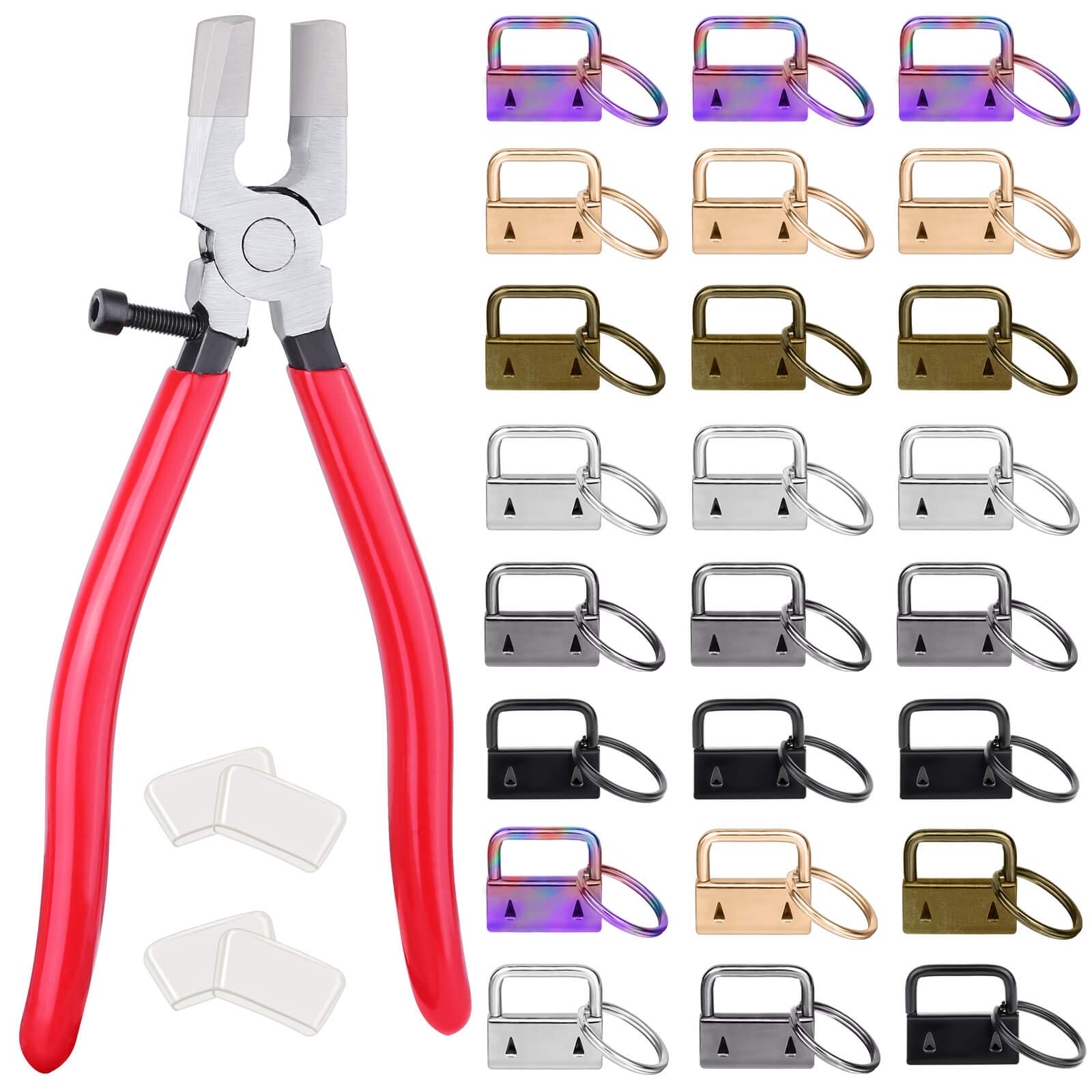 shynek Schlüsselanhänger, 50 Stück, 2,5 cm, Schlüsselband, Schlüsselband, Hardware mit Schlüsselanhänger, Zange, Werkzeug für Schlüsselanhänger und Handgelenkklemmen-Hardware, Mehrfarbig, 3 cm shynek Schlüsselanhänger, 50 Stück, 2,5 cm, Schlüsselband, Schlüsselband, Hardware mit Schlüsselanhänger, Zange, Werkzeug für Schlüsselanhänger und Handgelenkklemmen-Hardware, Mehrfarbig, 3 cm von shynek