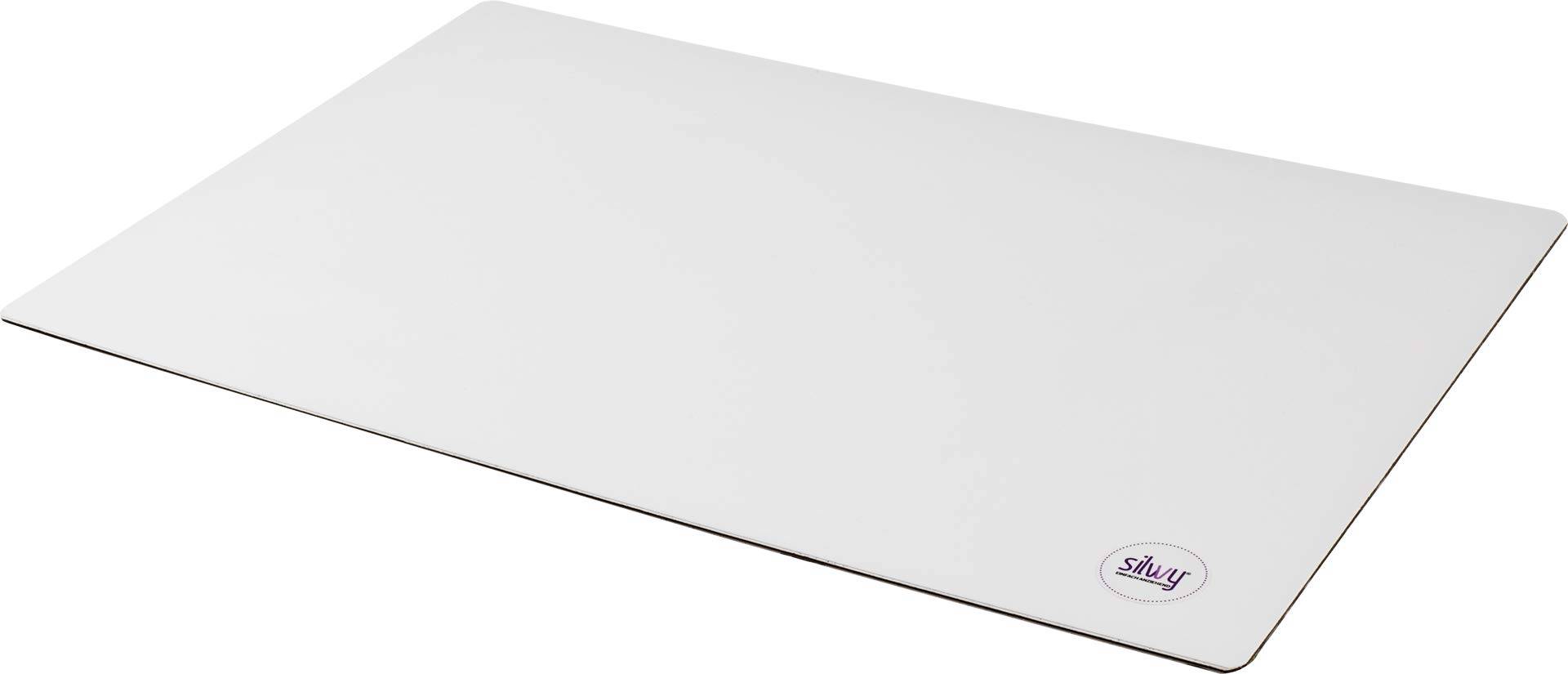 silwy® Metall-Matte White im Leder-Look zum Verstauen von Magnetgeschirr, 40 x 27 cm, zuschneidbar, perfekt für Caravaning und Boating von silwy einfach anziehend.