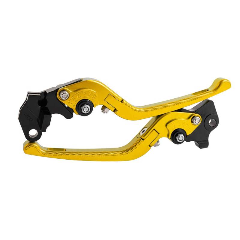 Für Yamaha MT125 2015-2019, YZF R125 2014-2018,2 Stücke, CNC-Motorradgriffhebel aus Aluminium Klappbarer Bremshebel Einstellbarer Kupplungshebel (Gold) von sinkees