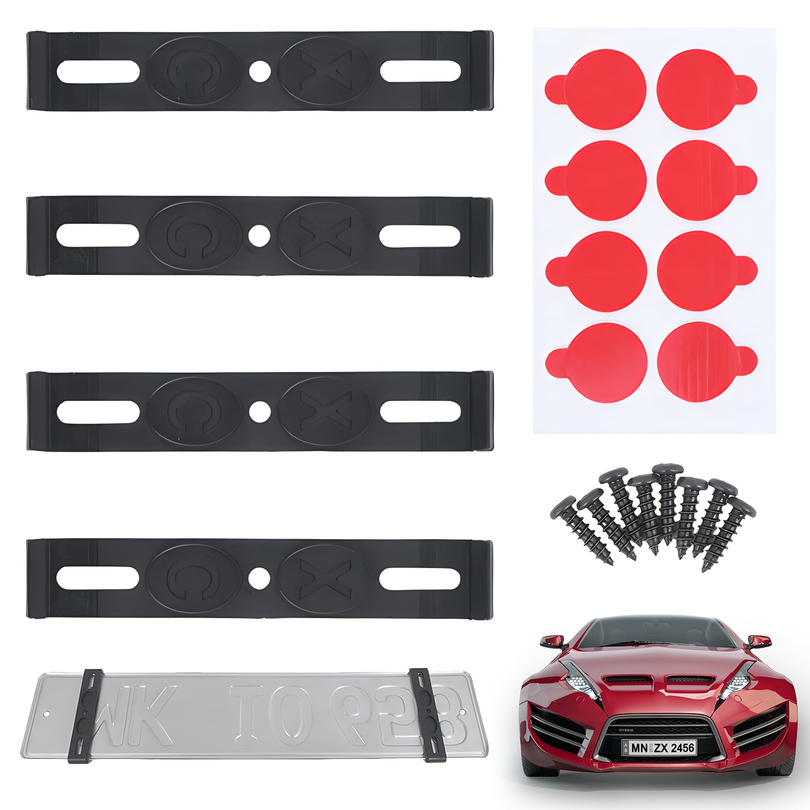 sitengjun 4 Stück Kennzeichenhalter,Unsichtbarer Rahmenlos Nummernschildhalter für Auto, Kennzeichenhalterung Set für Kennzeichen, Kennzeichentafeln,110 mm Kennzeichenrahmen,Schnalle für europäisches sitengjun 4 Stück Kennzeichenhalter,Unsichtbarer Rahmenlos Nummernschildhalter für Auto, Kennzeichenhalterung Set für Kennzeichen, Kennzeichentafeln,110 mm Kennzeichenrahmen,Schnalle für europäisches von sitengjun