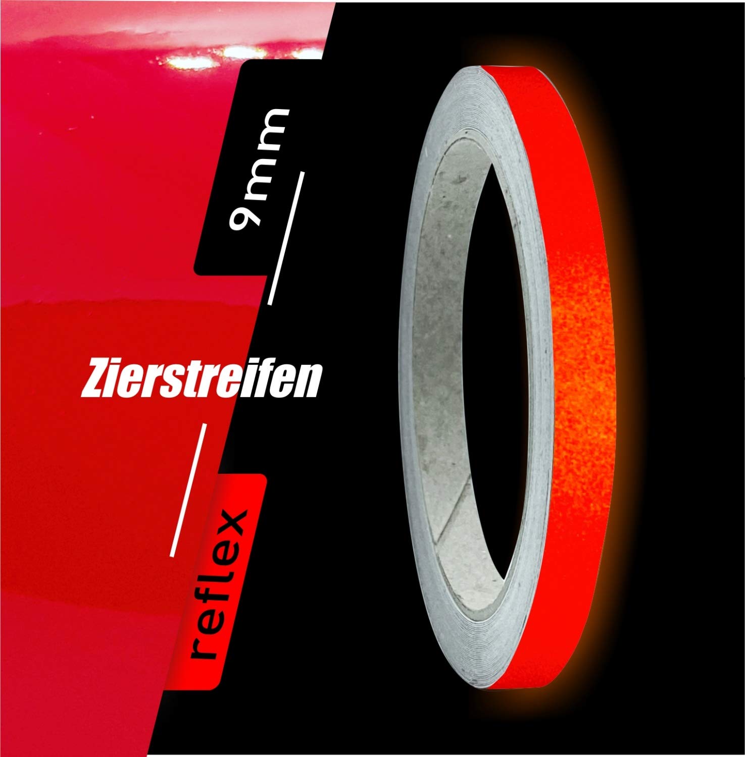 siviwonder Zierstreifen rot reflektierend Reflex Aufkleber 9mm Länge 10m Auto Reflexband red siviwonder Zierstreifen rot reflektierend Reflex Aufkleber 9mm Länge 10m Auto Reflexband red von siviwonder