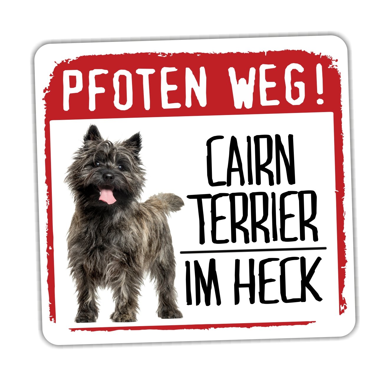 siviwonder Auto Aufkleber Cairn Terrier 2 - Pfoten Weg Hundeaufkleber REFLEKTIEREND Reflective von siviwonder