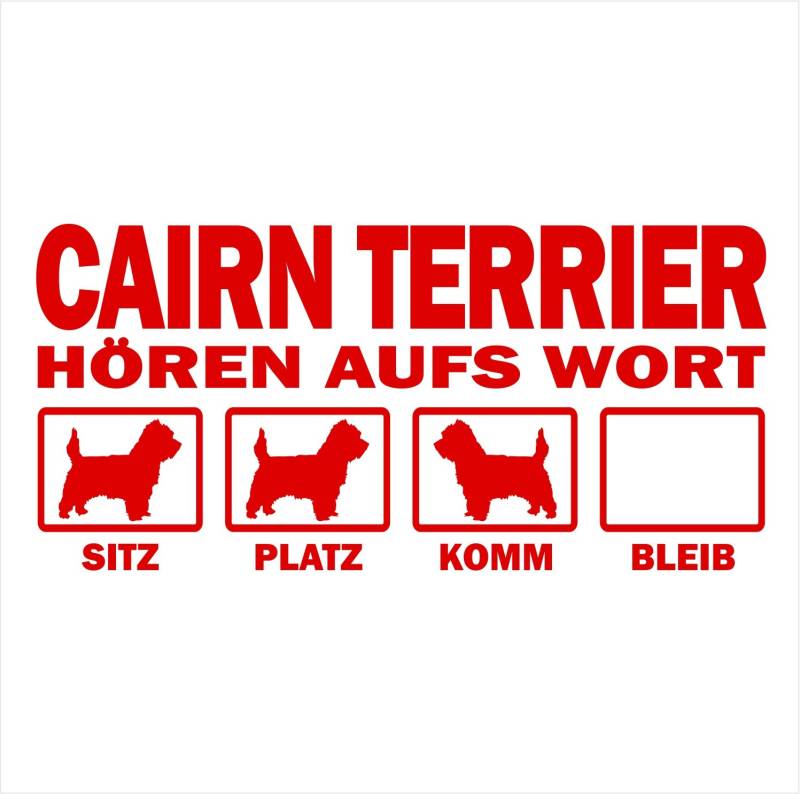 siviwonder Auto Aufkleber Cairn Terrier Hunde Hören aufs Wort Hundeaufkleber 30cm red von siviwonder