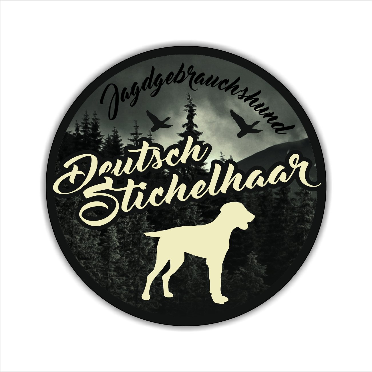 siviwonder Auto Aufkleber JAGDHUND DIGI DEUTSCH STICHELHAAR VORSTEHHUND Hundeaufkleber Jagd siviwonder Auto Aufkleber JAGDHUND DIGI DEUTSCH STICHELHAAR VORSTEHHUND Hundeaufkleber Jagd von siviwonder