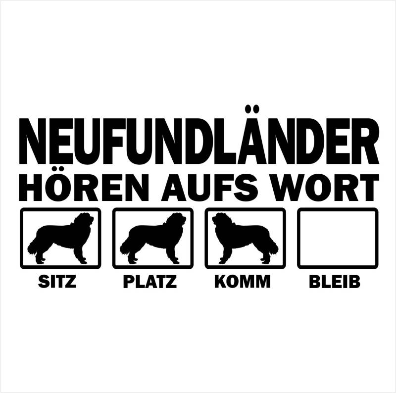 siviwonder Auto Aufkleber NEUFUNDLÄNDER Hunde Hören aufs Wort Hundeaufkleber 30cm Black von siviwonder