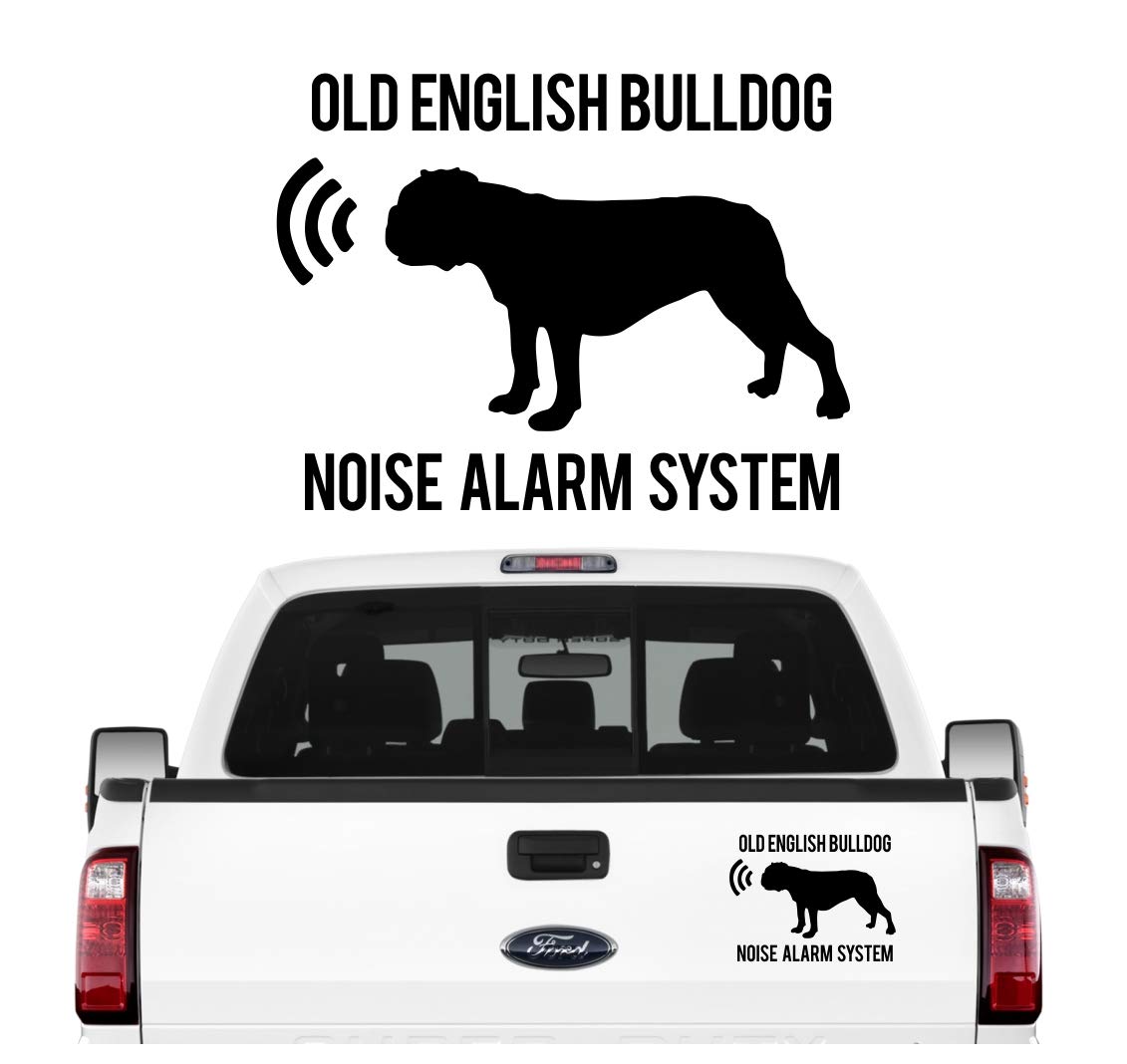 siviwonder Auto Aufkleber Old English Bulldog - OEB - Noise System Alarm Autoaufkleber Hundemotiv Hundeaufkleber autoaufkleber Hund Folie schwarz von siviwonder