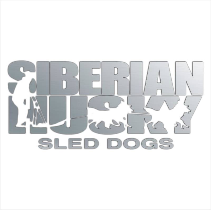 siviwonder Auto Aufkleber Siberian Husky SLED Dog Hundeaufkleber 30cm Silber metallic von siviwonder